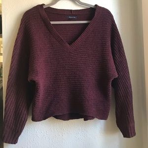 knit v neck sweater
